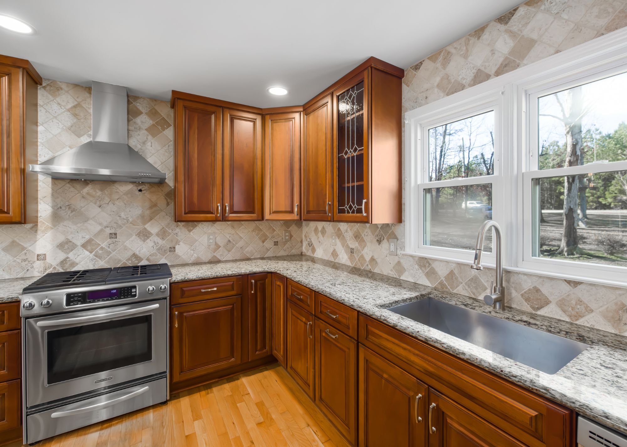 Virginia Beach kitchen remodel with granite counters and custom cabinetry